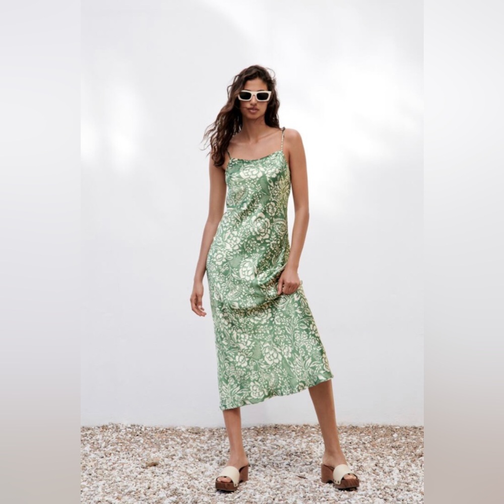 Zara Printed Midi Dress
